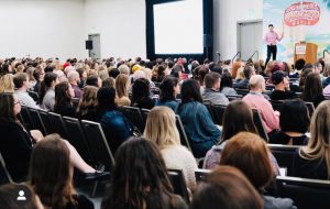 Mike Kim Speaking at Social Media Marketing World. Photo by Lauren Davis.